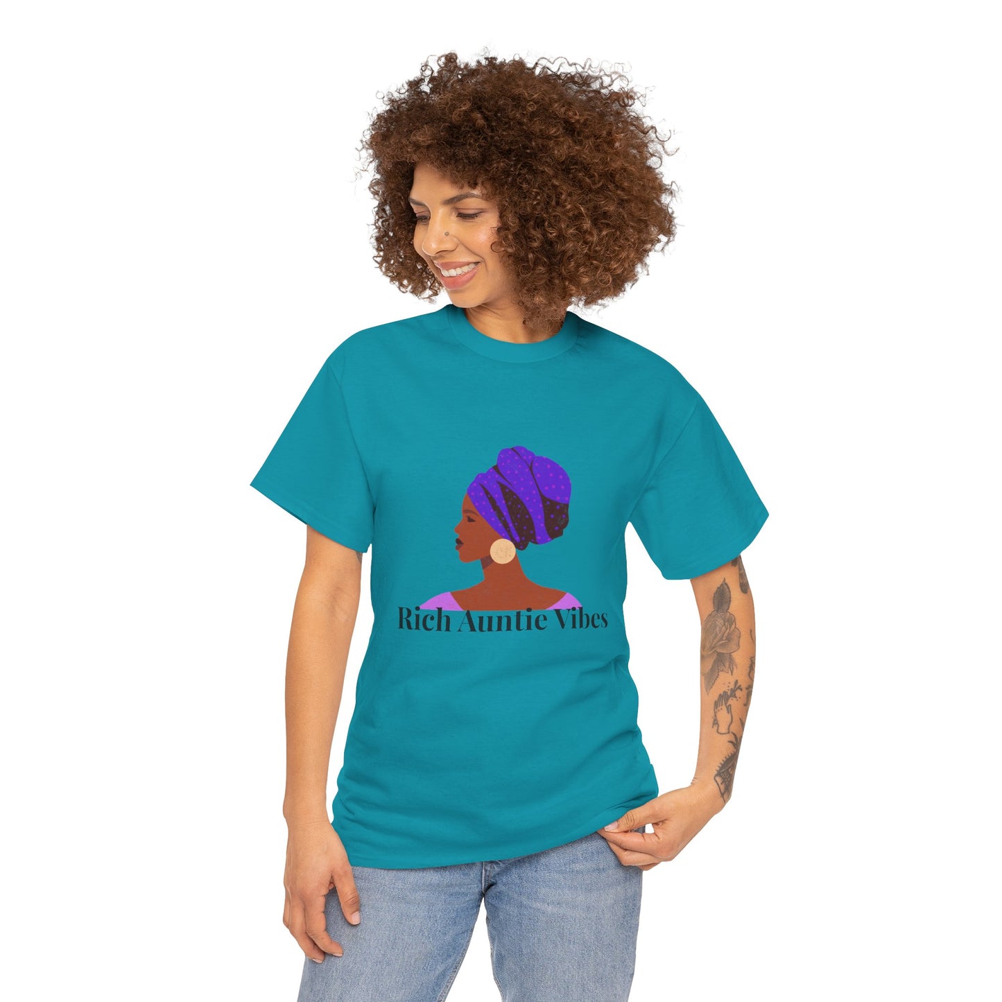 Rich Auntie Cotton Tee - Multi