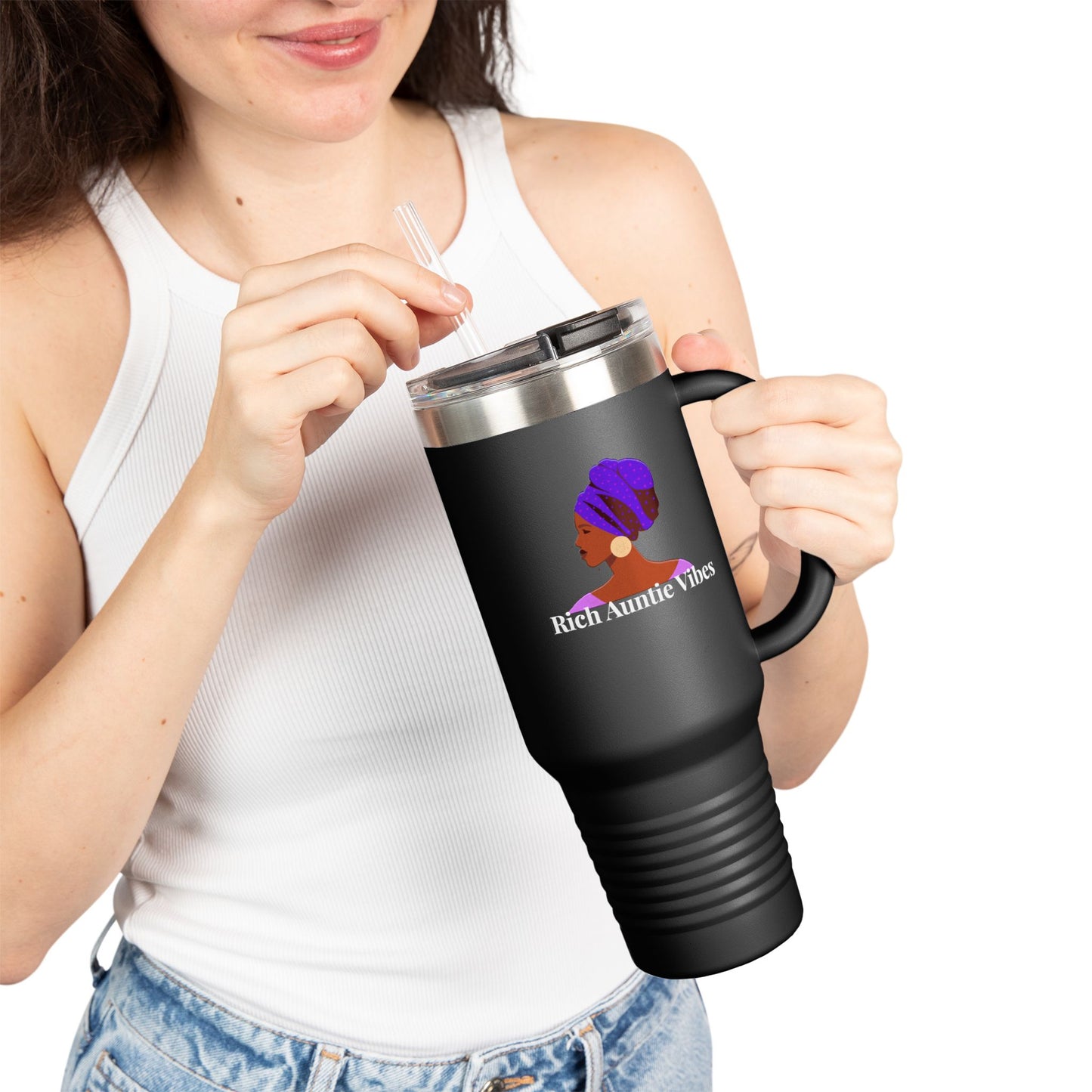 Rich Auntie Insulated Travel Mug, 40oz